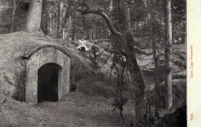 15182 Gezicht op de grot in het park van het kasteel Drakestein (Slotlaan 9) te Lage Vuursche (gemeente Baarn). N.B. ...